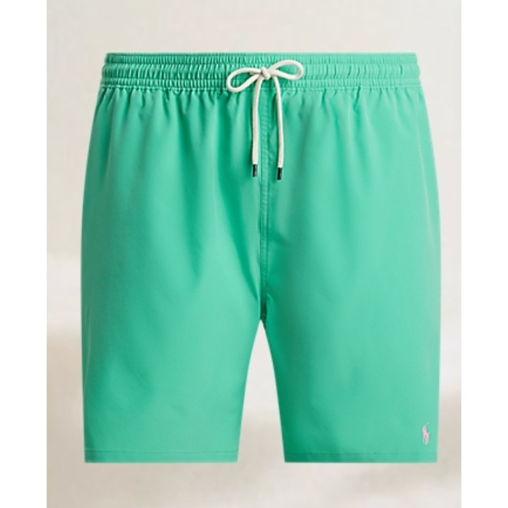 Polo Ralph Lauren Aqua Green Pink Stretch Swim Trunks Board Short Mens Size 3XLT